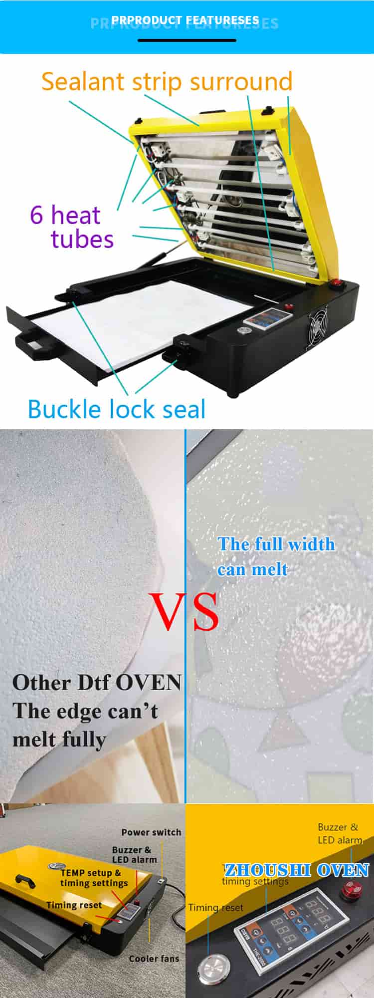 تفاصيل فرن A3 dtf