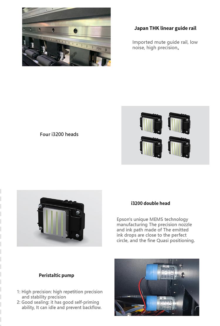 تفاصيل طابعة dtf ذات الأربعة رؤوس