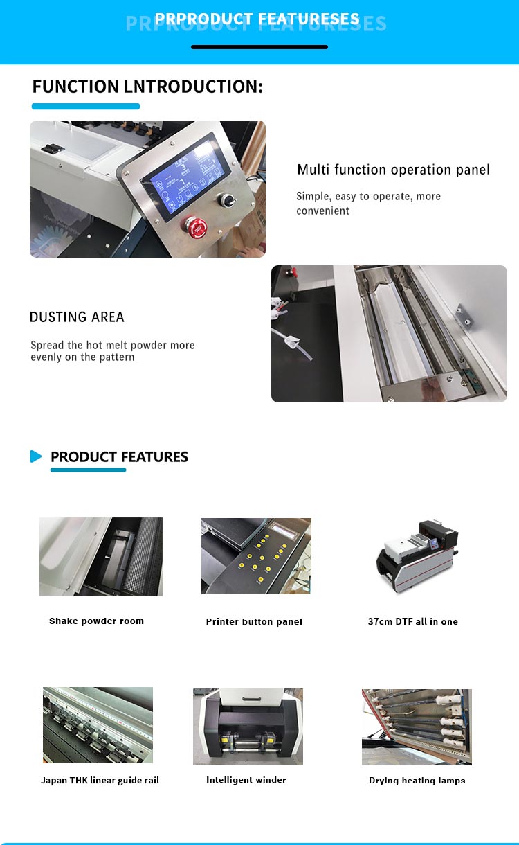 ميزة طابعة A3 dtf الكل في واحد