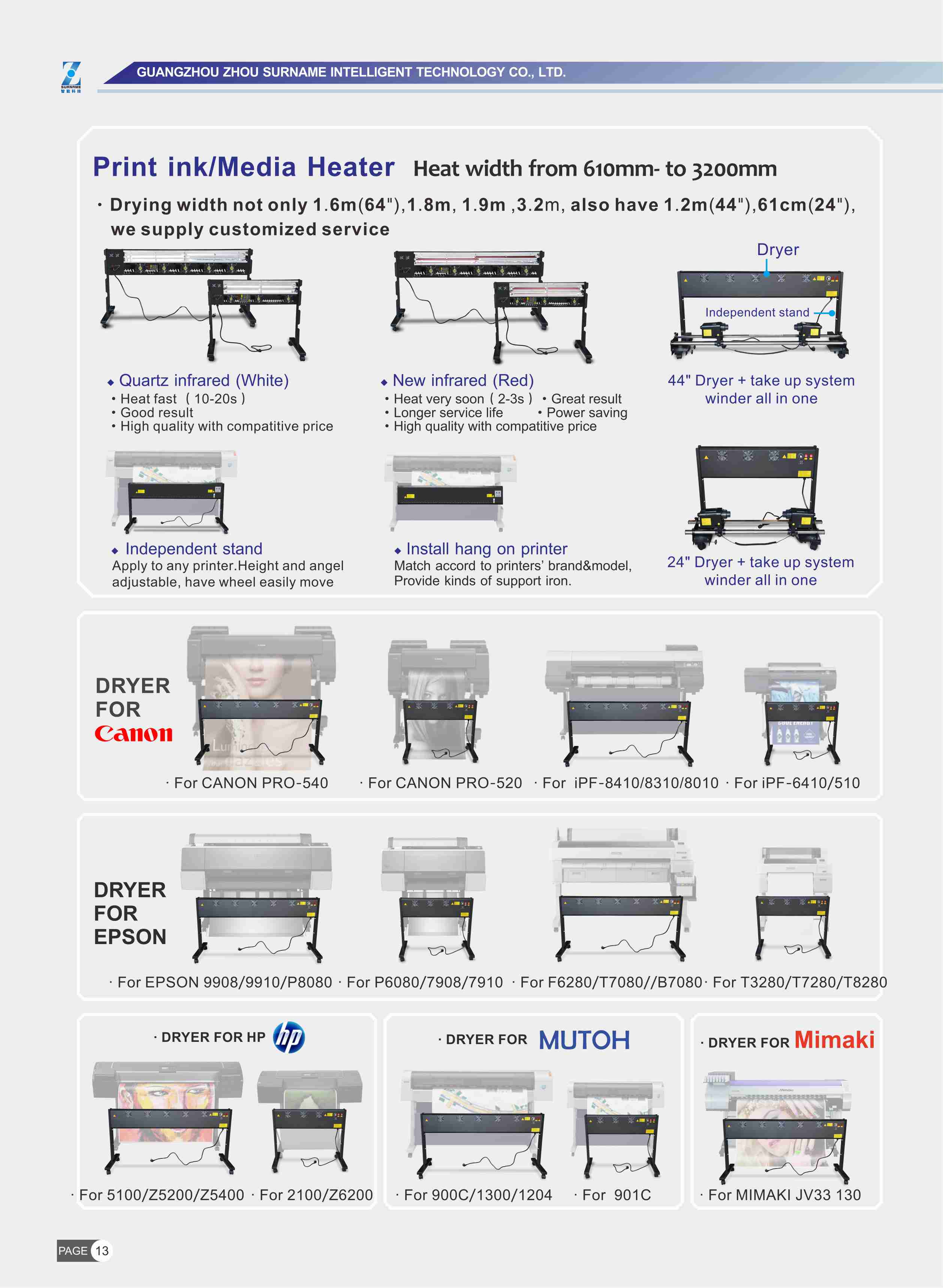 مجفف طابعة التنسيقات الكبيرة